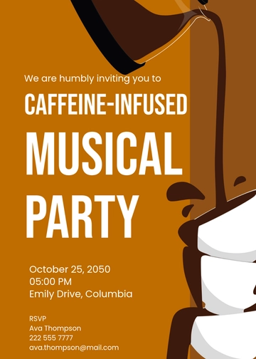Free Coffee Party Invitation Template to Edit Online