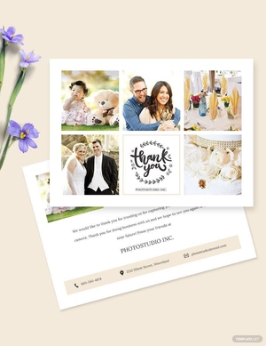Photographer Thank You Card Template