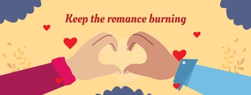 Free Couple Appreciation Month Facebook Cover Banner Template to Edit Online