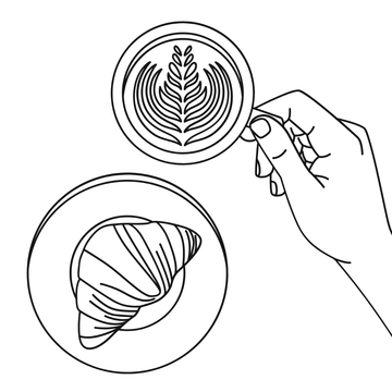 Free Coffee Outline Template Clipart to Edit Online