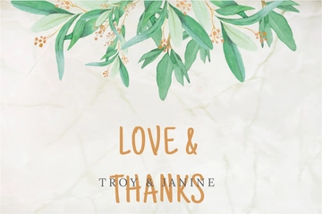 Free Rustic Floral Thank You Card Template to Edit Online