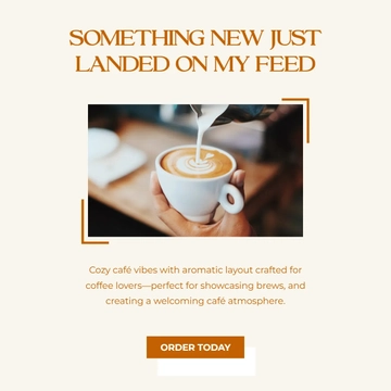 Free Coffee Facebook Post Template to Edit Online