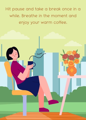 Free Coffee Message  Template to Edit Online