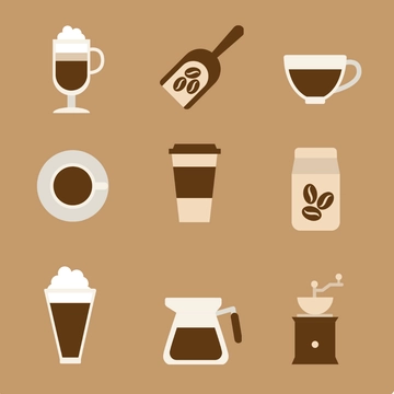 Free Coffee Symbols Template Clipart to Edit Online