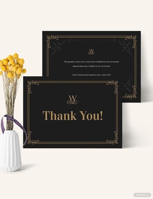 Vintage Thank You Card Template