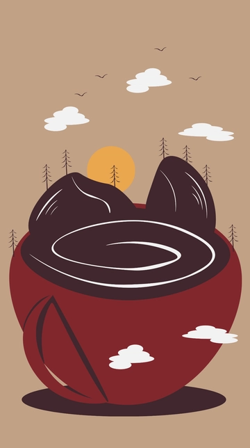 Free Coffee WallPaper Template to Edit Online