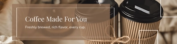 Free Coffee Linkedin Banner Template to Edit Online