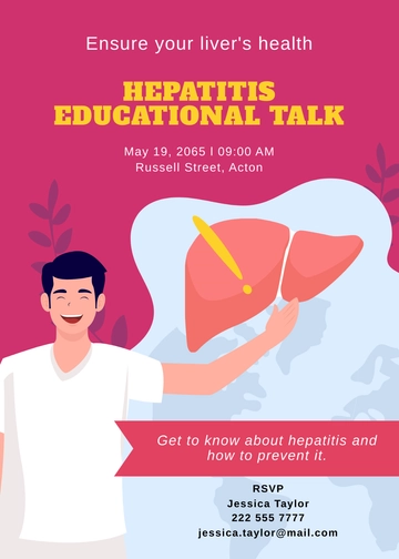 Free Hepatitis Awareness Month Invitation Template to Edit Online