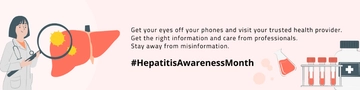Free Hepatitis Awareness Month Linkedin Banner Template to Edit Online