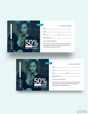 Blank Beauty Voucher Template