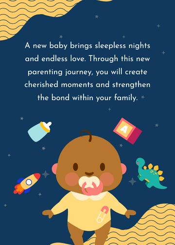 Free Baby Message  Template to Edit Online