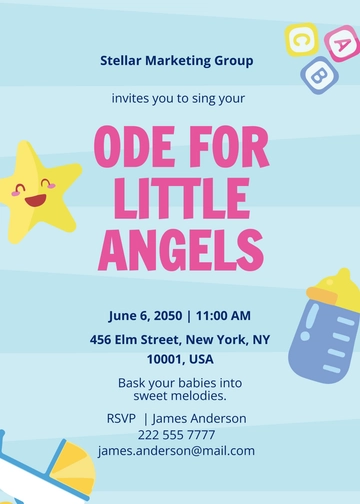 Free Baby Invitation Template to Edit Online