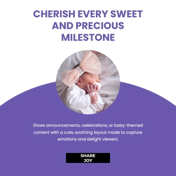 Free Baby Facebook Post Template to Edit Online