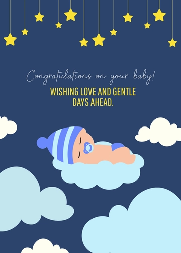 Free Baby Wishes Template to Edit Online