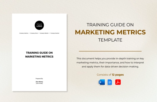 Training Guide on Marketing Metrics Template