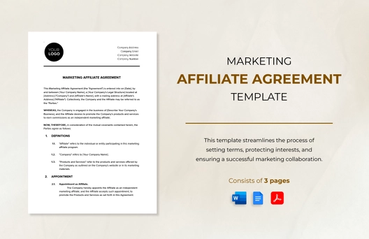 Marketing Affiliate Agreement Template