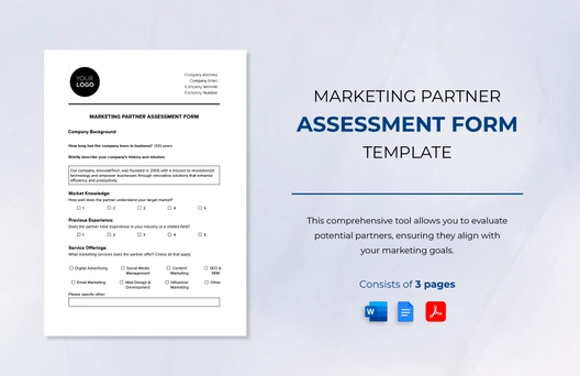 Marketing Partner Assessment Form Template
