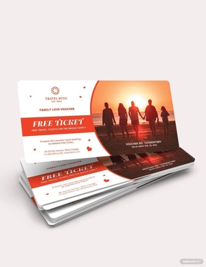 Family Romantic Love Voucher Template