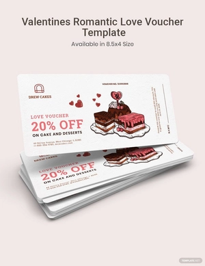 Valentine's Romantic Love Voucher Template
