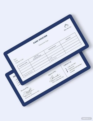 Sample Cash Voucher Template