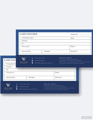 School Cash Voucher Template