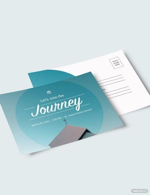 Church Invitation Postcard Template