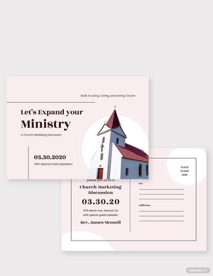Church Marketing Postcard Template