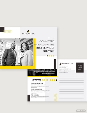 Corporate Services Postcard Template