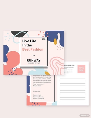 Fashion Event Postcard Template