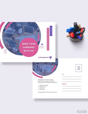 Marketing Services Postcard Template