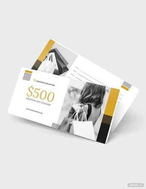$500 Shopping Voucher Template