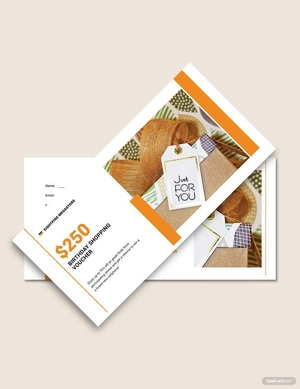 Birthday Shopping Voucher Template