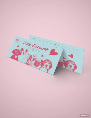Dog Sitting Love Voucher Template