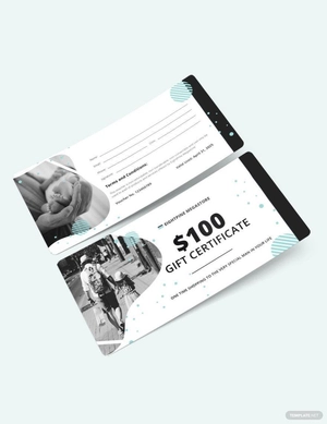 Fathers Day Shopping Voucher Template