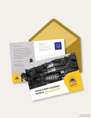Travel & Tourism Postcard Template