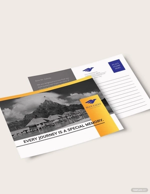 Travel Agency Postcard Template