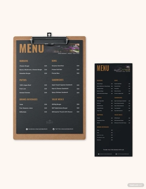 Burger Flyer Menu Template