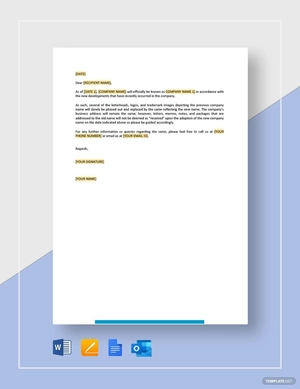 Our Company Name is Changing Template