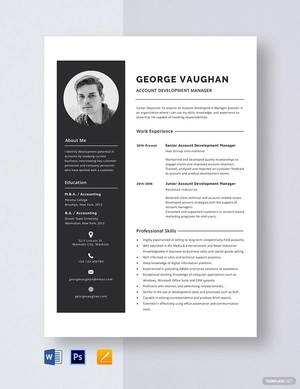 Account Development Manager Resume
