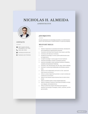 Administration Resume