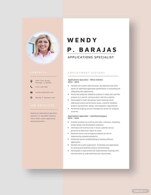 Applications Specialist Resume