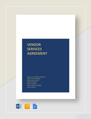 Vendor Agreement for Services Template