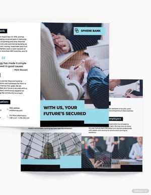 Banking Service Bi-Fold Brochure Template