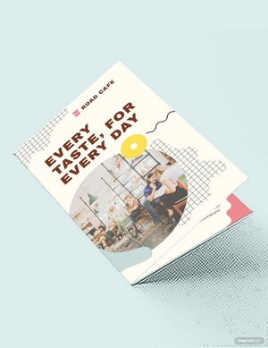 Cafe Bi-Fold Brochure Template