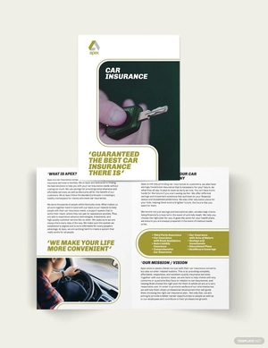 Car Insurance Company Bi-Fold Brochure Template