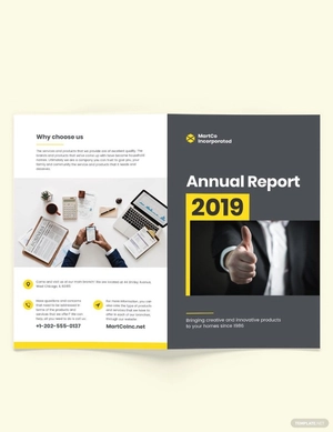 Company Annual Report Bi-Fold Brochure Template Company Annual Report Bi-Fold Brochure Template