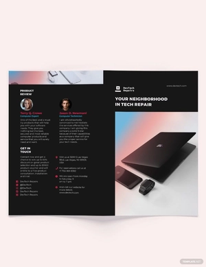 Computer Repair Bi-Fold Brochure Template