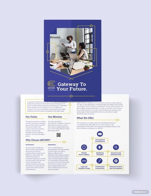 Die Cut Bi-Fold Brochure Template Die Cut Bi-Fold Brochure Template