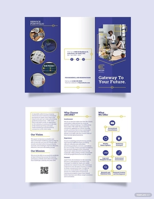 Die Cut Tri-Fold Brochure Template Die Cut Tri-Fold Brochure Template