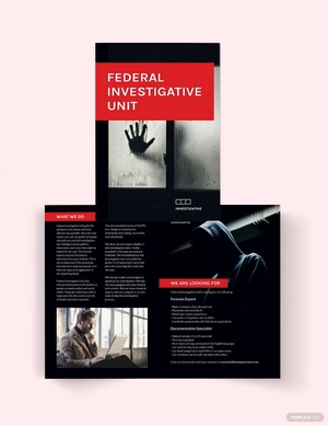 Investigator Bi-Fold Brochure Template